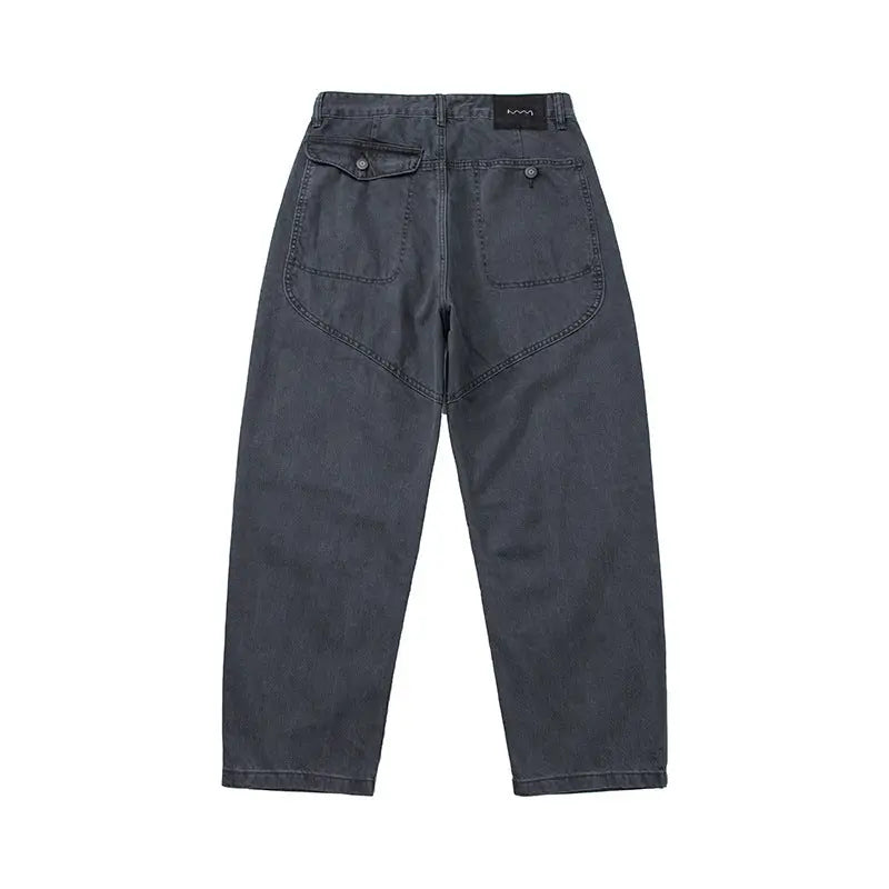 Patchwork Wide-Leg Pants Unisex Loose Straight Casual Cargo Pants eprolo