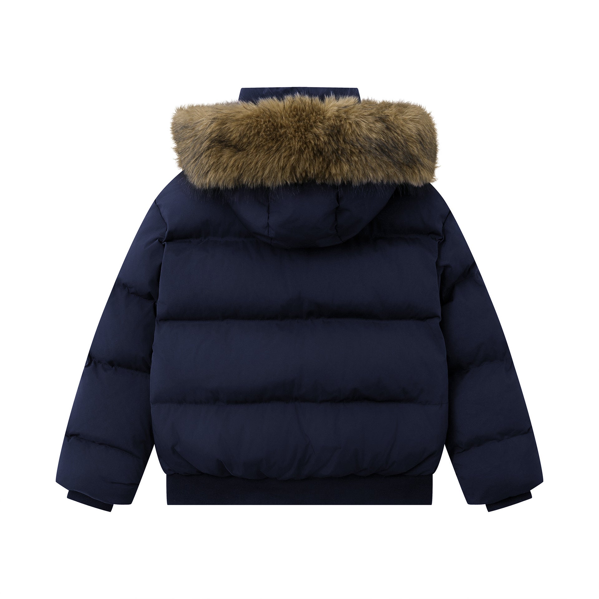 Loose fur collar thickened and detachable cotton jacket