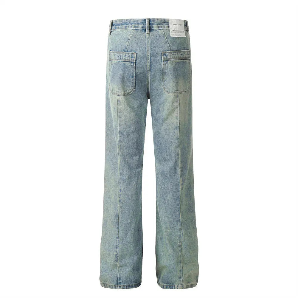 Make vintage washed denim pants for casual wear eprolo