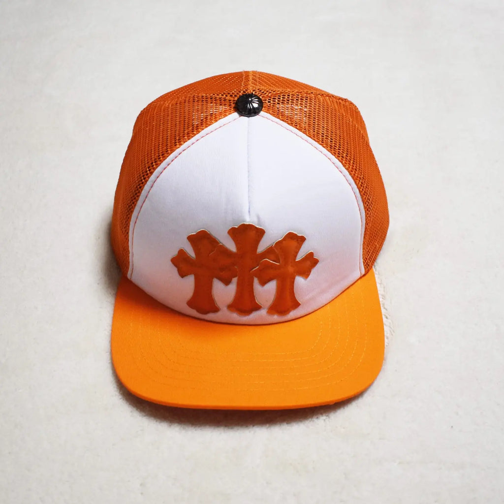 Hollywood Fashion Brand CHROME  S Heart Cross Badge Wide Brim Sun Hat for Men and Women eprolo