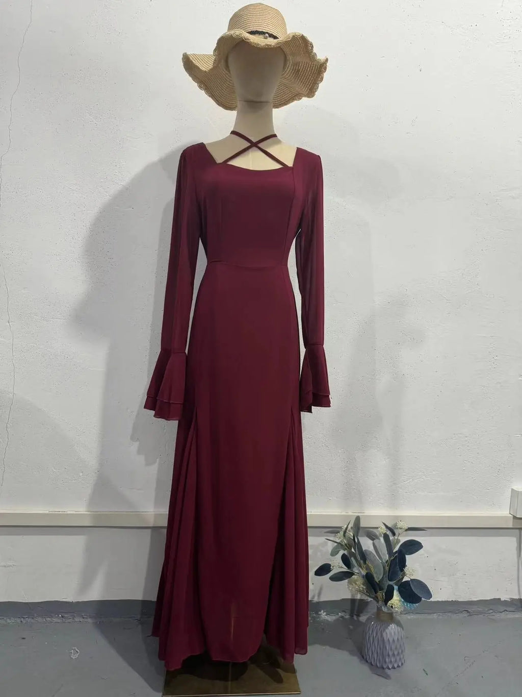 Soft Style Snow Gentle Autumn Tie-Belt Ruffle Fitted Dress Flowing eprolo