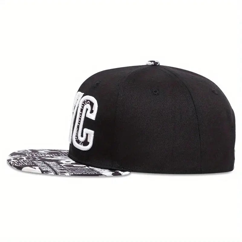 Flat brimmed hat street dance embroidery NYC hip-hop hat eprolo