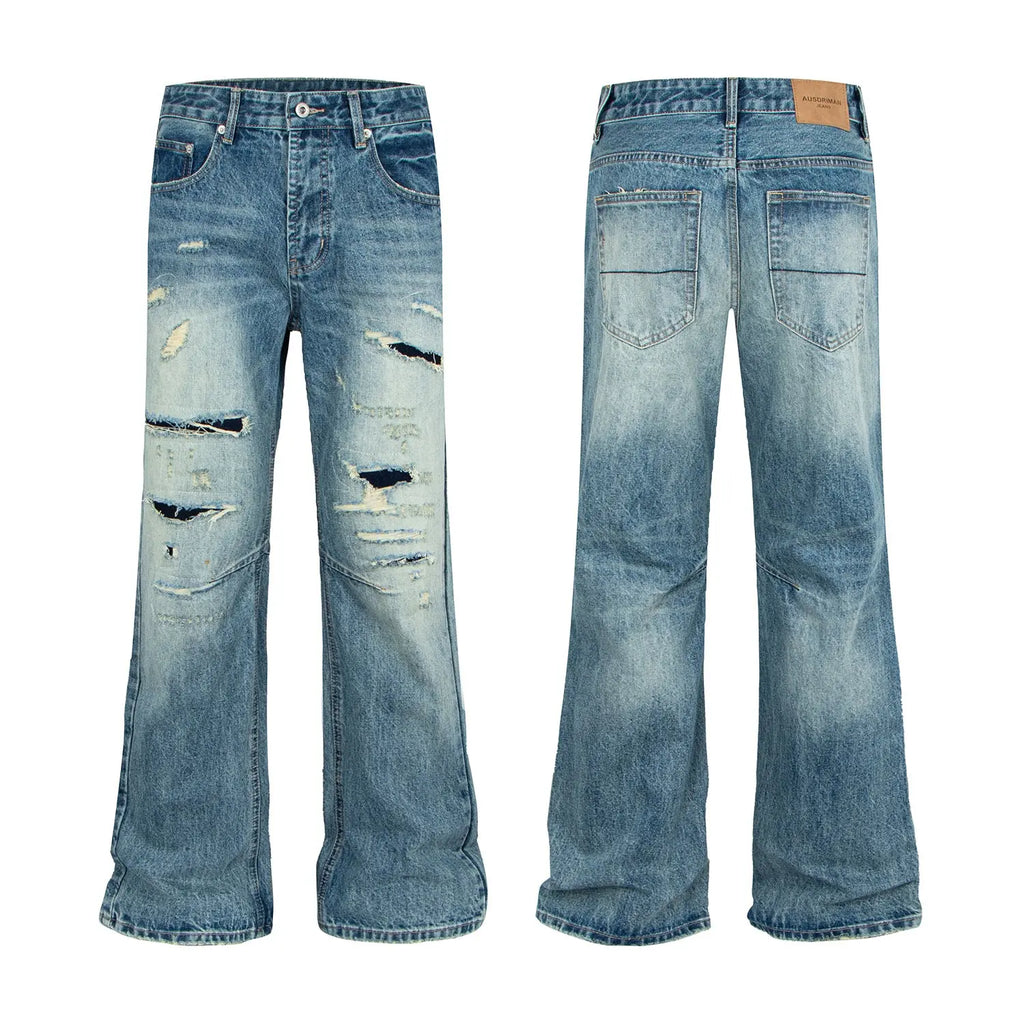 Calças Jeans Patchwork Vintage eprolo