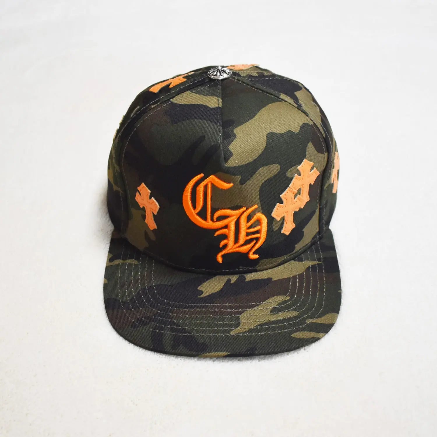 Hollywood Fashion Brand CHROME  S Heart Cross Badge Wide Brim Sun Hat for Men and Women eprolo