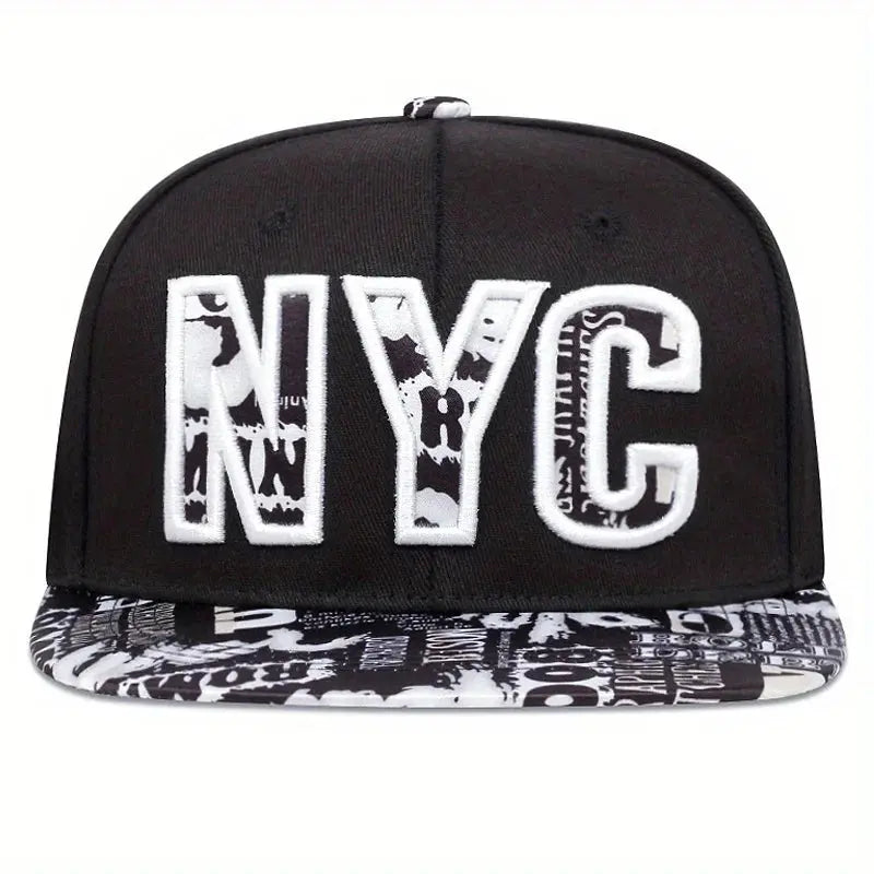 Flat brimmed hat street dance embroidery NYC hip-hop hat eprolo