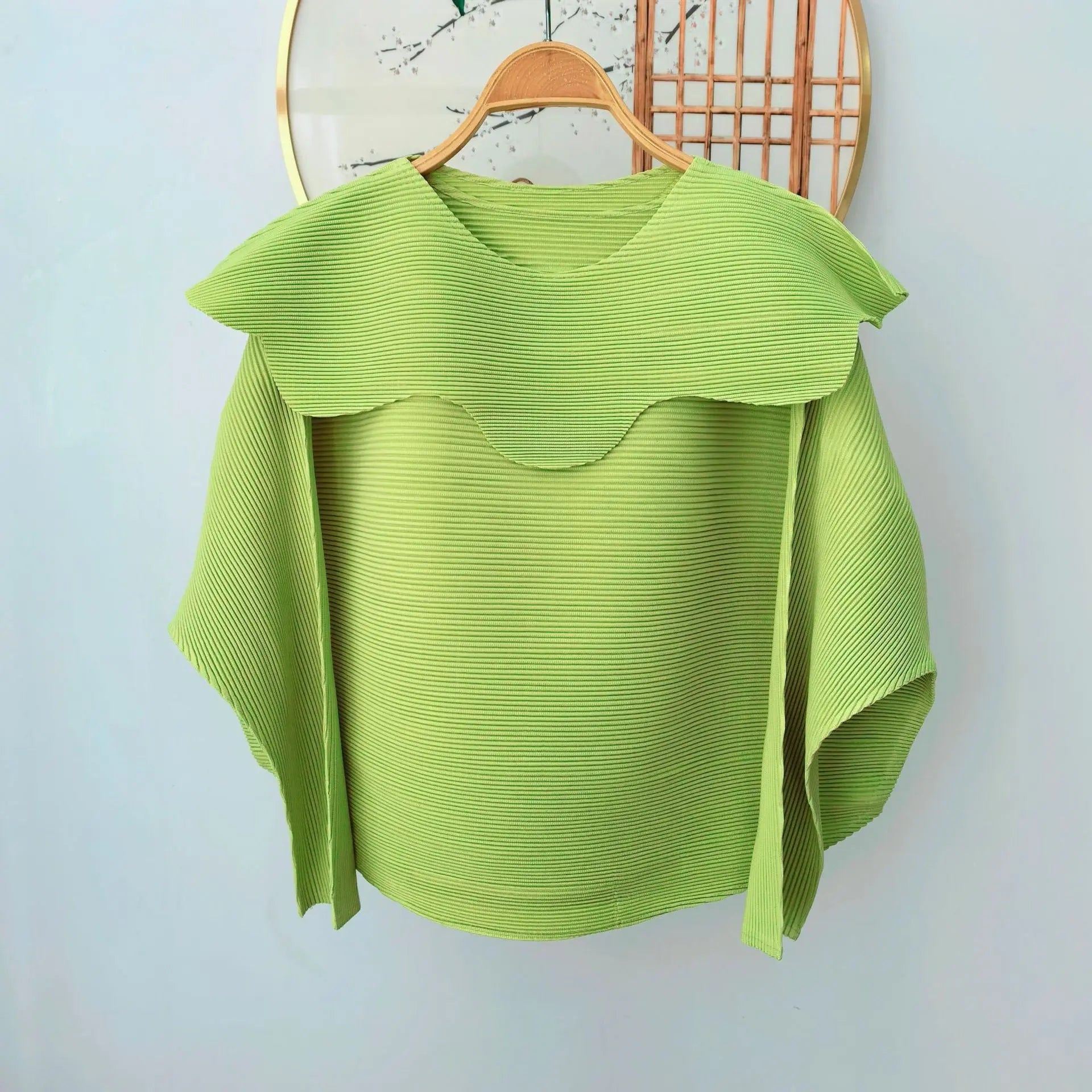 High-end Pleated Designer Casual Top T-Shirt eprolo
