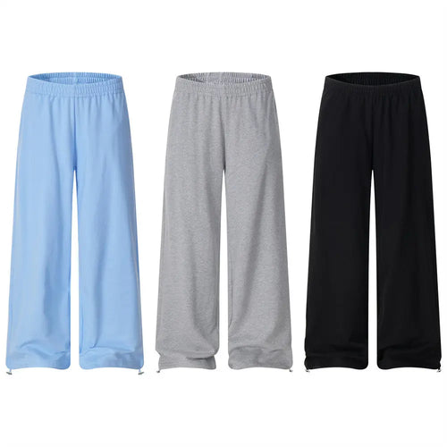 Straight leg sweatpants with drawstring for ankle binding eprolo
