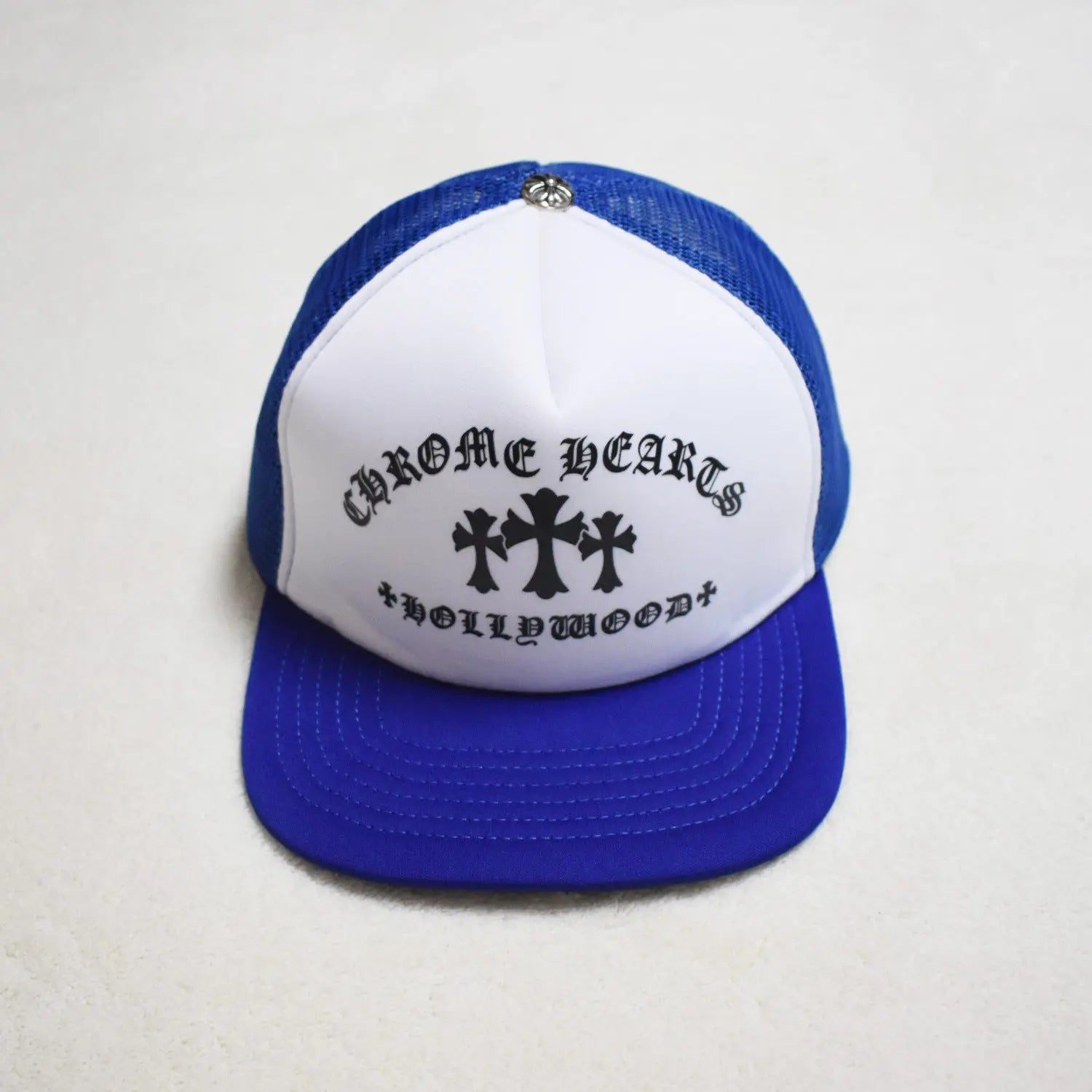 Hollywood Fashion Brand CHROME  S Heart Cross Badge Wide Brim Sun Hat for Men and Women eprolo