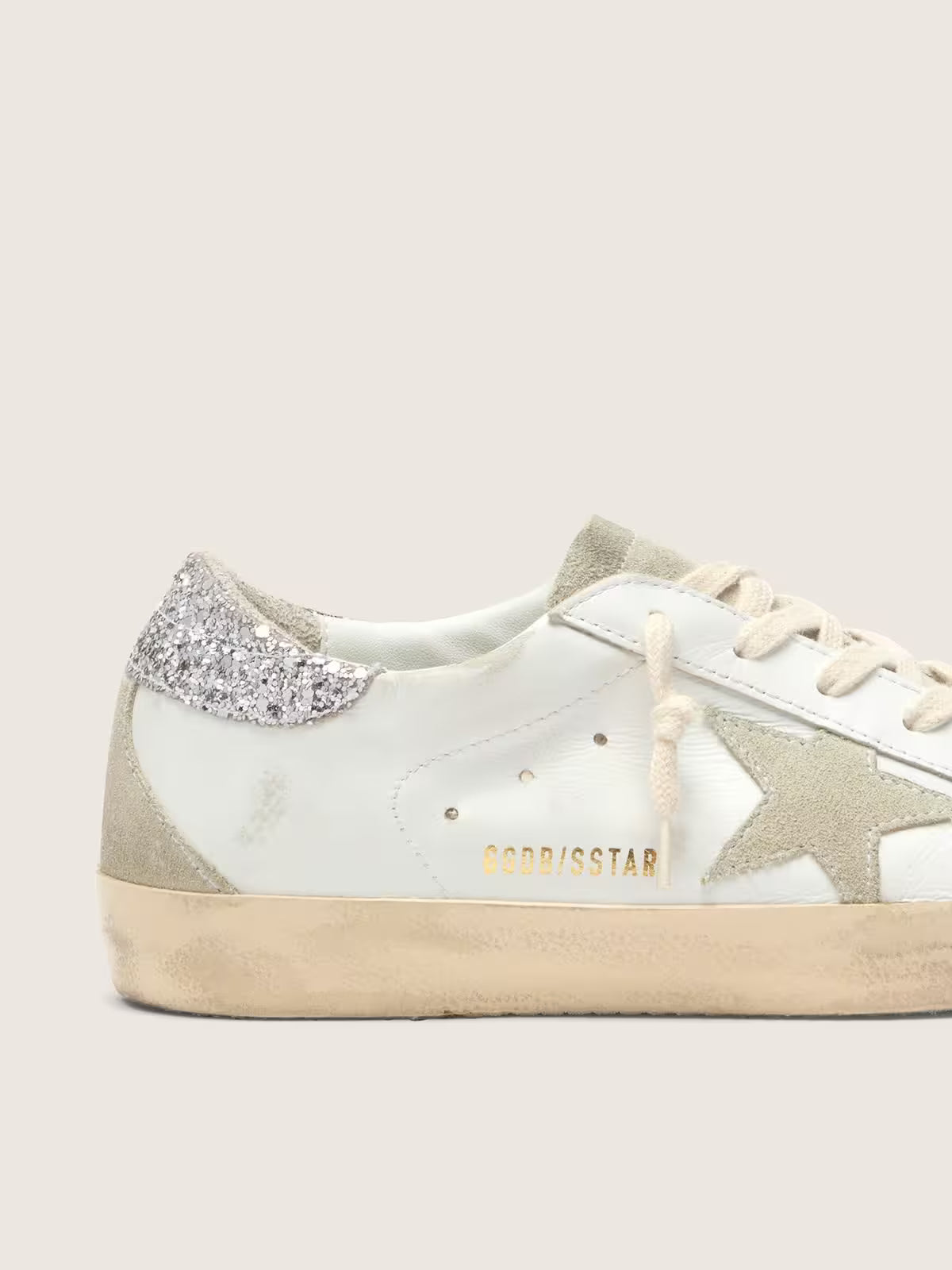 Golden Goose Wmns Superstar 'White Ice Silver Glitter'