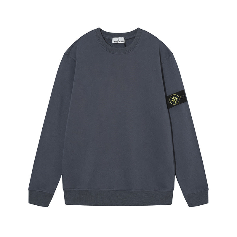 Stone Island Junior Compass Patch Crewneck Jumper