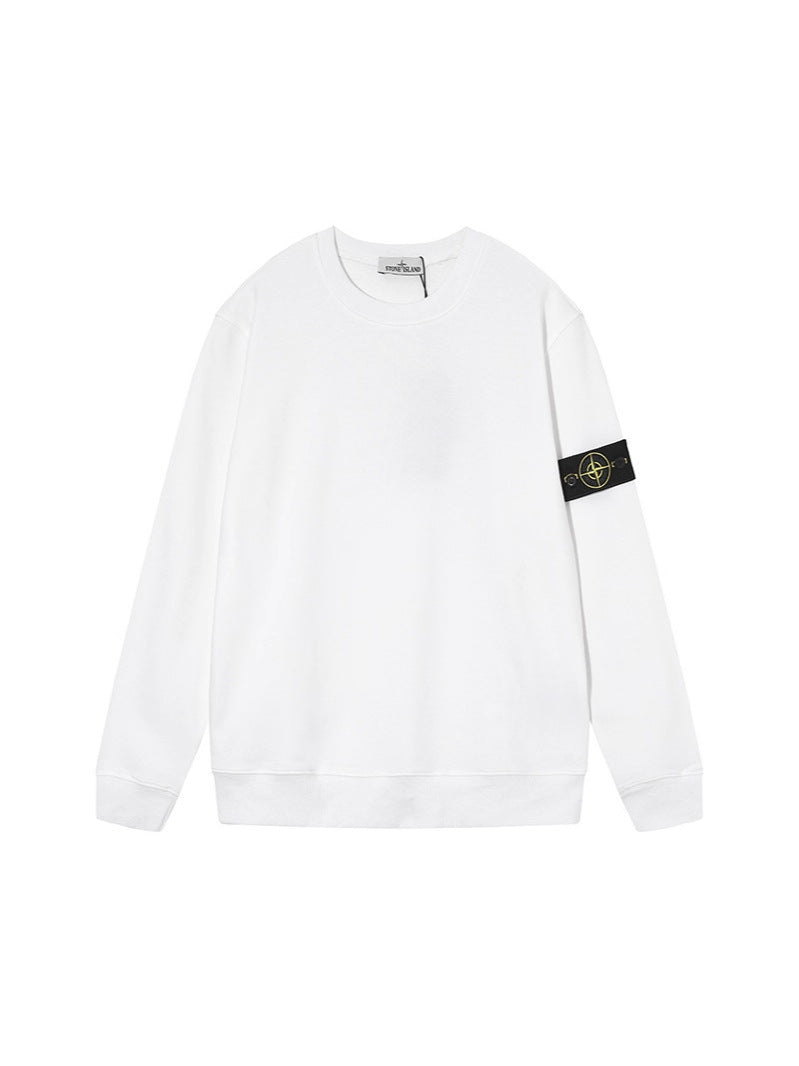 Stone Island Junior Compass Patch Crewneck Jumper
