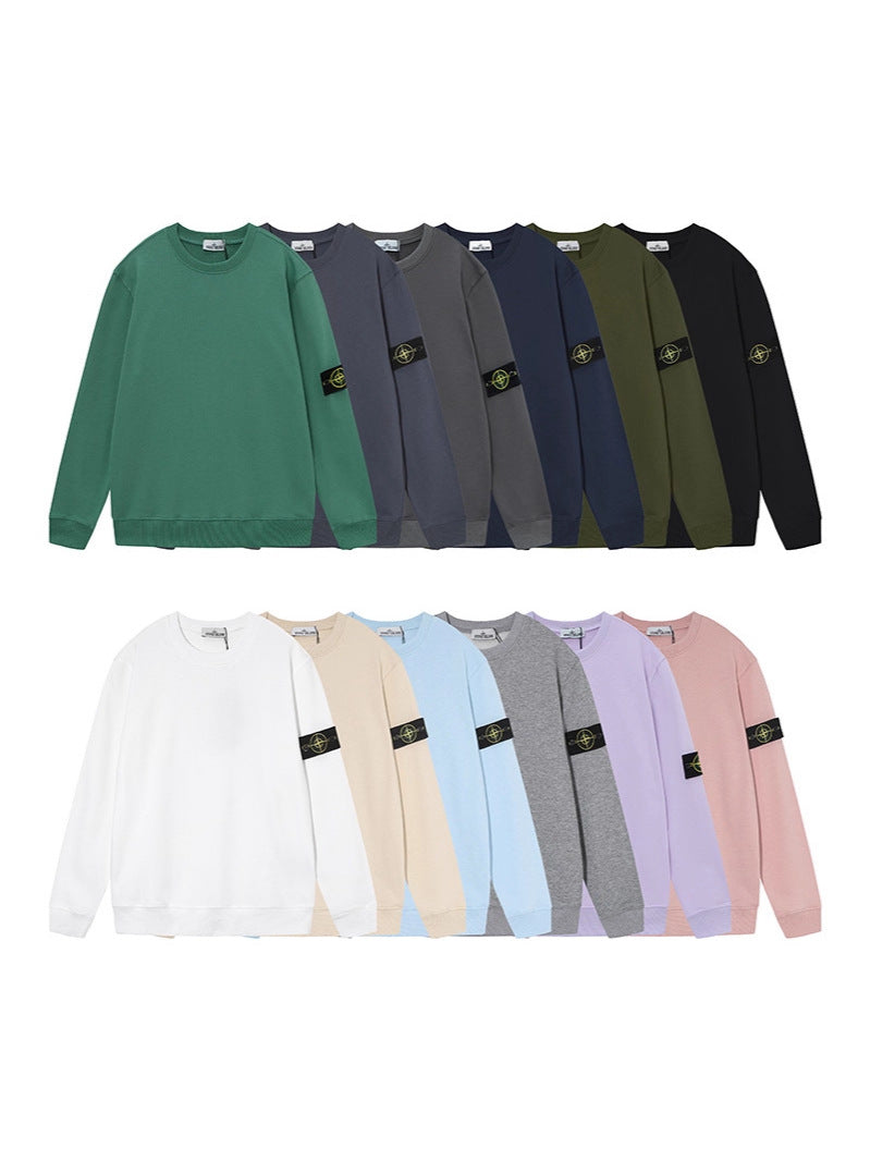 Stone Island Junior Compass Patch Crewneck Jumper