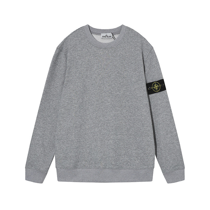 Stone Island Junior Compass Patch Crewneck Jumper