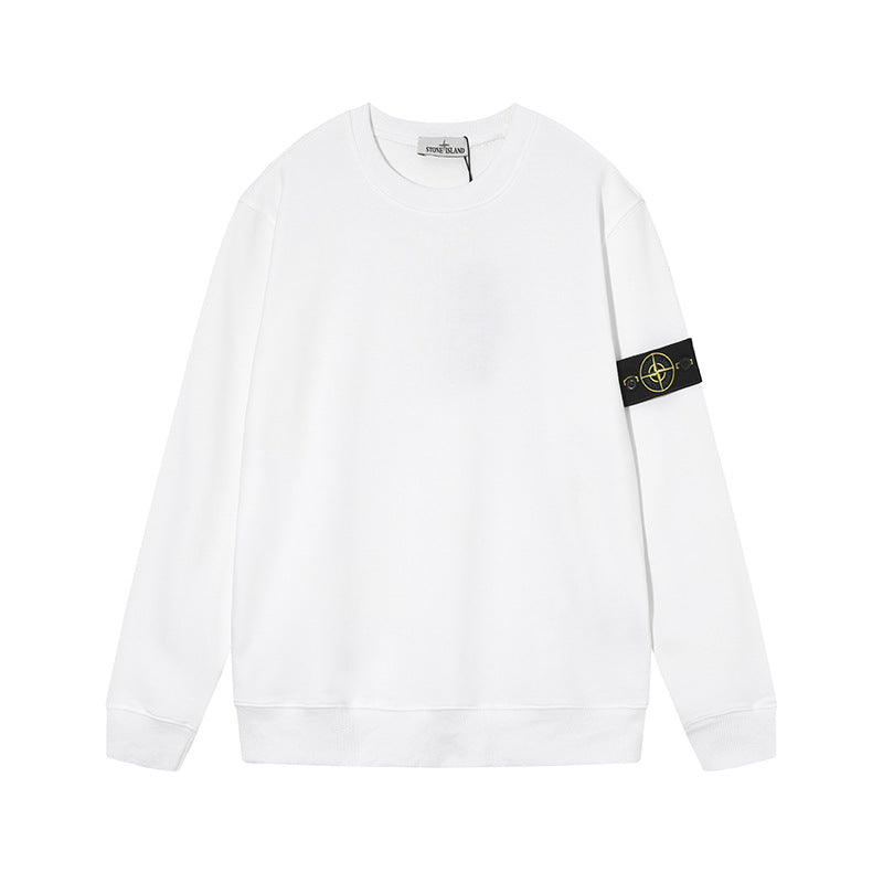 Stone Island Junior Compass Patch Crewneck Jumper
