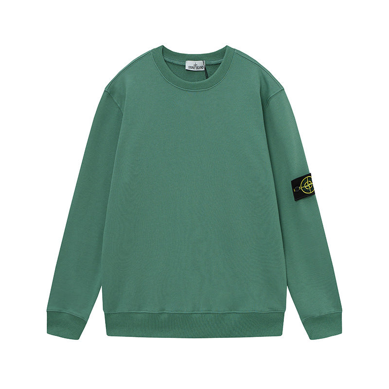 Stone Island Junior Compass Patch Crewneck Jumper