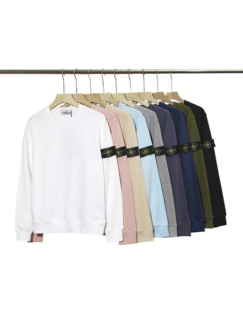 Stone Island Junior Compass Patch Crewneck Jumper