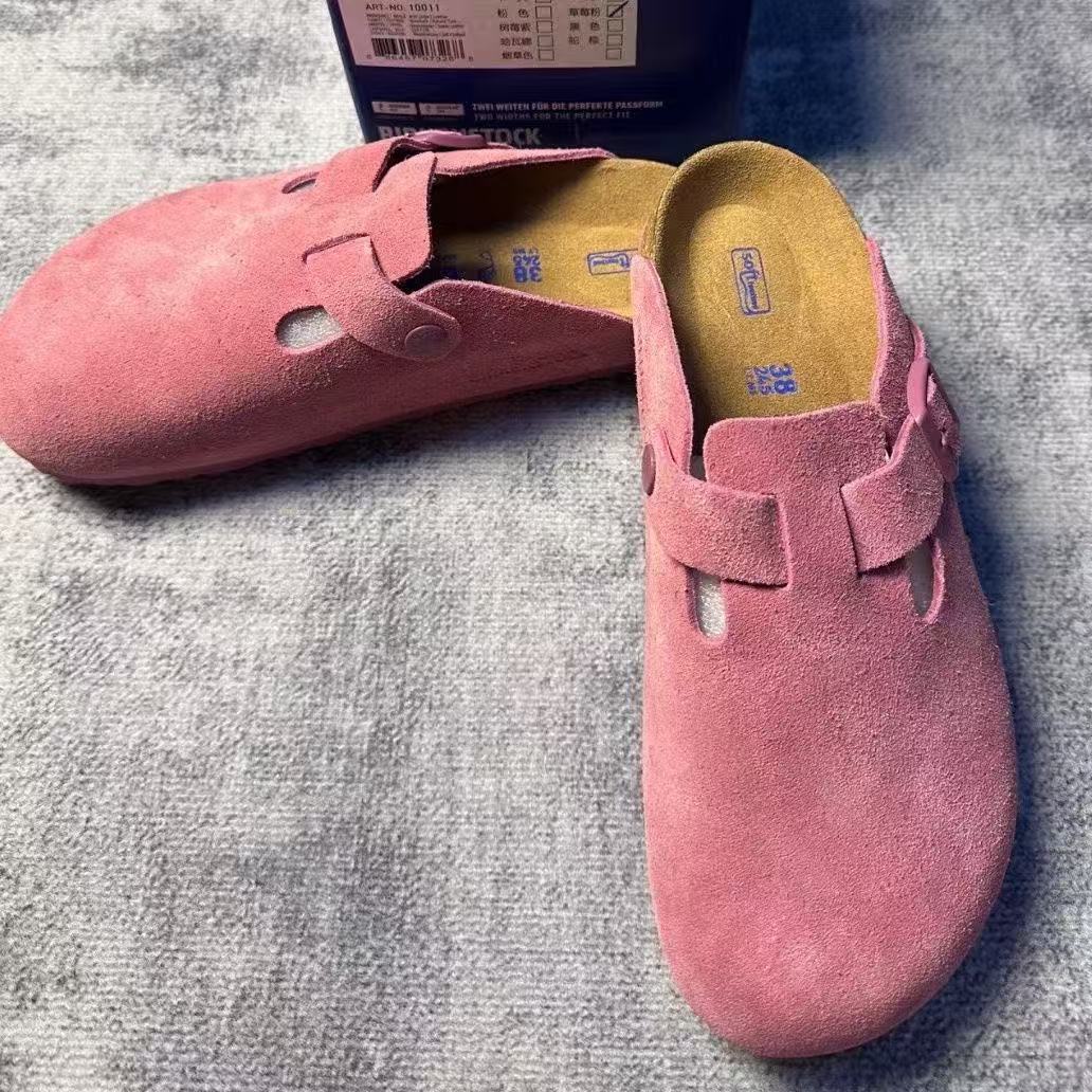 Genuine Leather Birkenstock Shoes 2026 New Model Sandals Thick-Soled Half-Slipper Cork Birkenstock Clogs for Couples Men and Women Outdoor Wear Wholesale