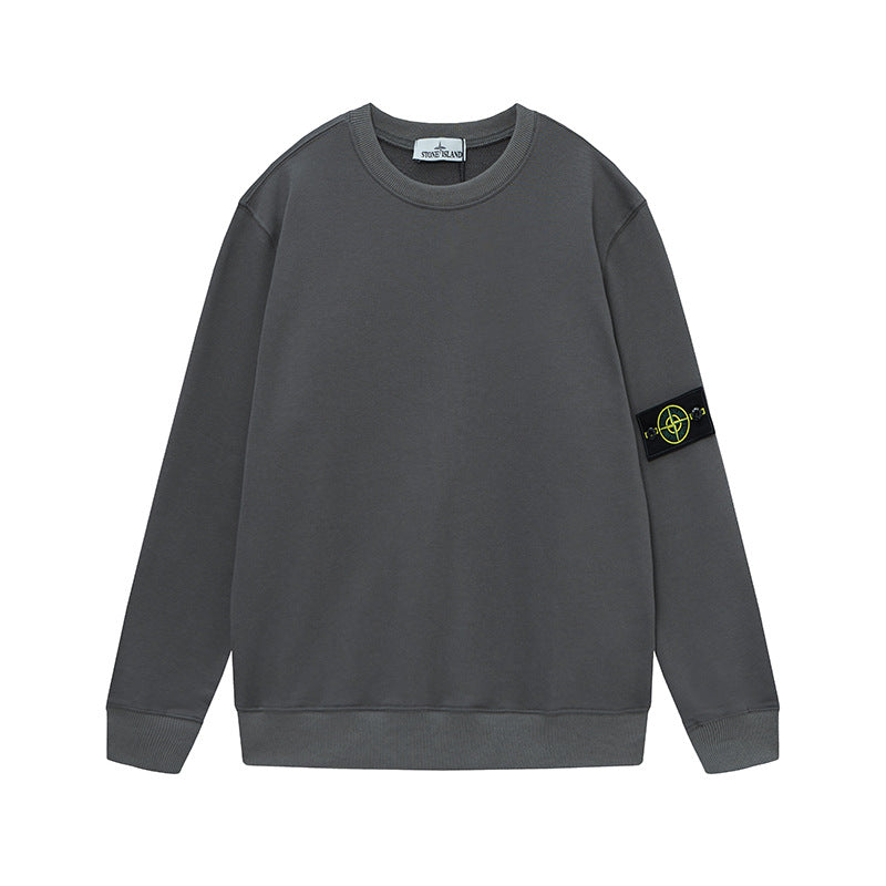 Stone Island Junior Compass Patch Crewneck Jumper