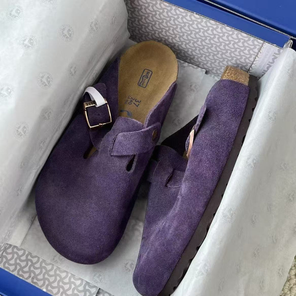 Genuine Leather Birkenstock Shoes 2026 New Model Sandals Thick-Soled Half-Slipper Cork Birkenstock Clogs for Couples Men and Women Outdoor Wear Wholesale