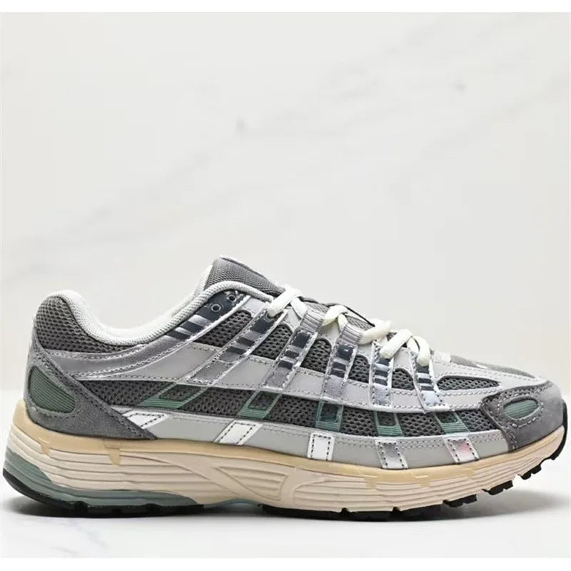 Low-Top Retro Dad Sports Shoes Unisex Breathable Running Shoes Casual Style Flat Laces PU Mesh Upper Rubber Outsole Regshow