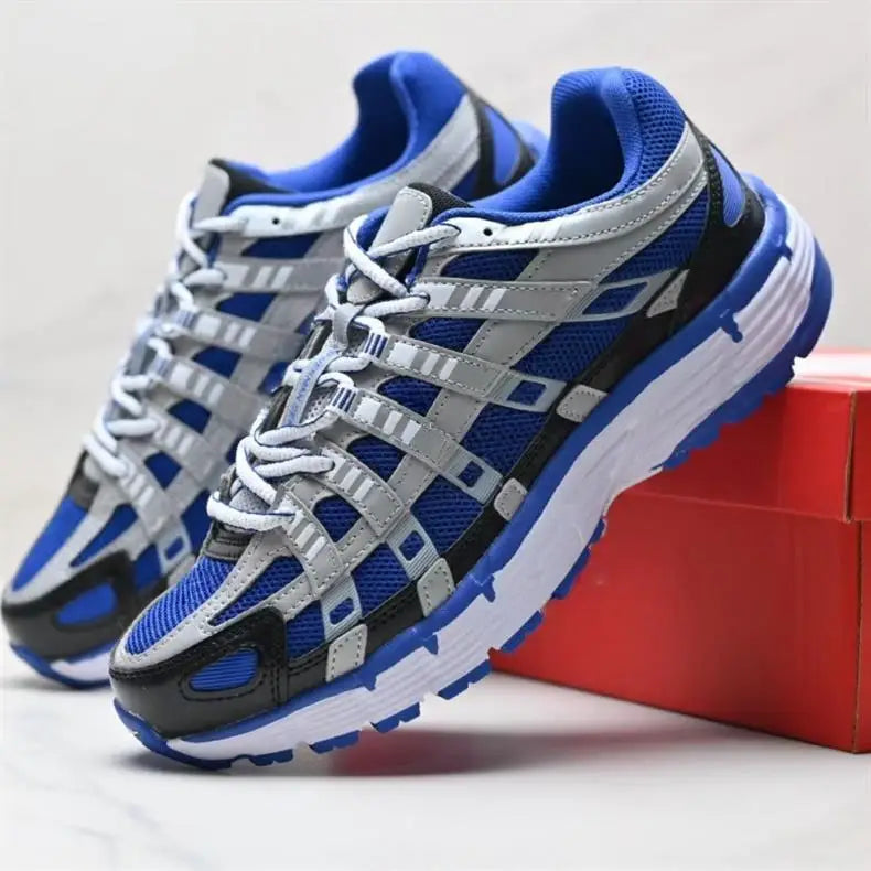 Low-Top Retro Dad Sports Shoes Unisex Breathable Running Shoes Casual Style Flat Laces PU Mesh Upper Rubber Outsole Regshow